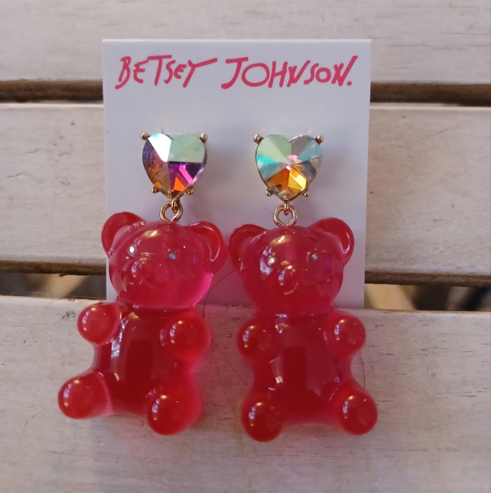 BETSEY JOHNSON GUMMY BEAR EARRINGS NWT